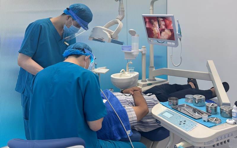 Khu vực điều trị răng tại khoa Răng Hàm Mặt 